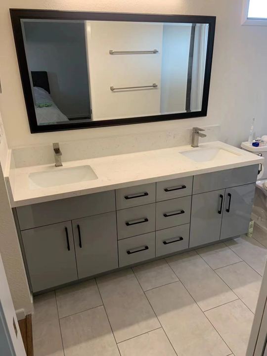 Kitchen & Two-Bath Refresh in Grey and Quartz — photo 6