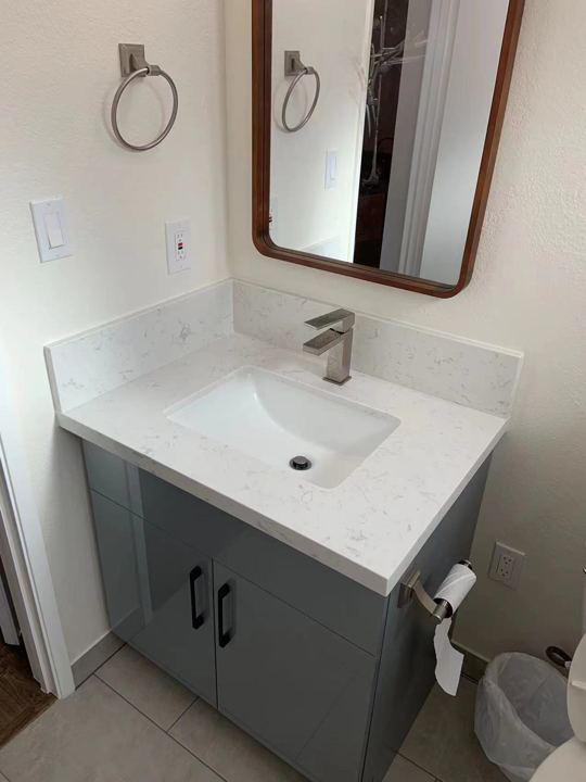 Kitchen & Two-Bath Refresh in Grey and Quartz — photo 8