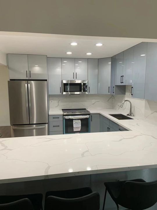 Kitchen & Two-Bath Refresh in Grey and Quartz — photo 1